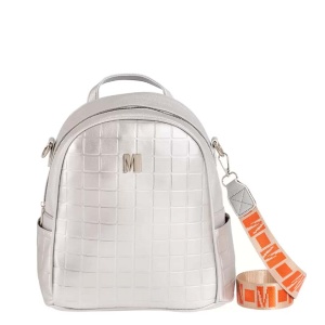 Τσάντα πλάτης και ώμου με δίχρωμο ιμάντα